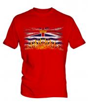 British Columbia Distressed Flag Mens T-Shirt