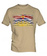 British Columbia Distressed Flag Mens T-Shirt