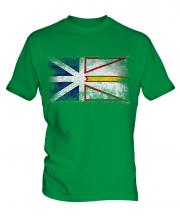 Newfoundland And Labrador Distressed Flag Mens T-Shirt