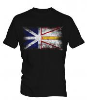 Newfoundland And Labrador Distressed Flag Mens T-Shirt