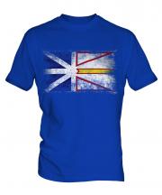 Newfoundland And Labrador Distressed Flag Mens T-Shirt