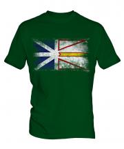 Newfoundland And Labrador Distressed Flag Mens T-Shirt