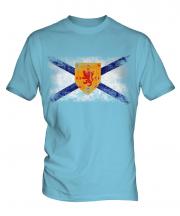Nova Scotia Distressed Flag Mens T-Shirt