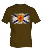 Nova Scotia Distressed Flag Mens T-Shirt