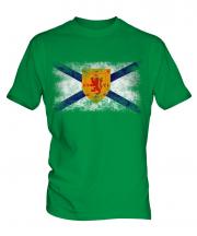 Nova Scotia Distressed Flag Mens T-Shirt