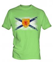 Nova Scotia Distressed Flag Mens T-Shirt