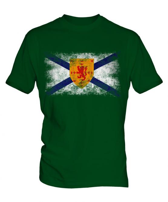 Nova Scotia Distressed Flag Mens T-Shirt