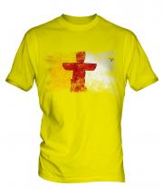 Nunavut Distressed Flag Mens T-Shirt