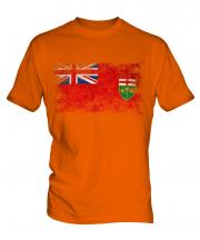 Ontario Distressed Flag Mens T-Shirt
