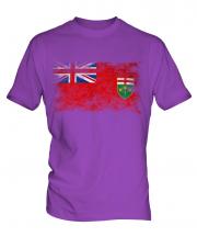 Ontario Distressed Flag Mens T-Shirt