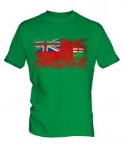 Ontario Distressed Flag Mens T-Shirt