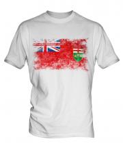 Ontario Distressed Flag Mens T-Shirt