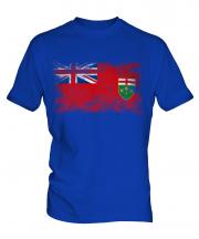 Ontario Distressed Flag Mens T-Shirt