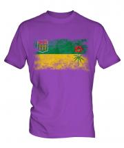 Saskatchewan Distressed Flag Mens T-Shirt