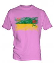 Saskatchewan Distressed Flag Mens T-Shirt