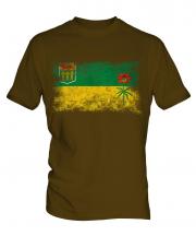 Saskatchewan Distressed Flag Mens T-Shirt