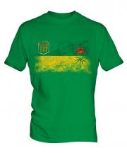 Saskatchewan Distressed Flag Mens T-Shirt