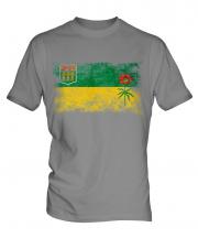 Saskatchewan Distressed Flag Mens T-Shirt