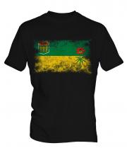 Saskatchewan Distressed Flag Mens T-Shirt