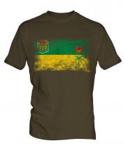 Saskatchewan Distressed Flag Mens T-Shirt