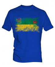 Saskatchewan Distressed Flag Mens T-Shirt