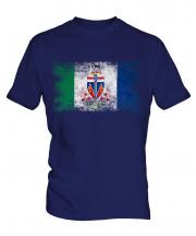 Yukon Distressed Flag Mens T-Shirt