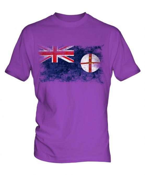 New South Wales Distressed Flag Mens T-Shirt