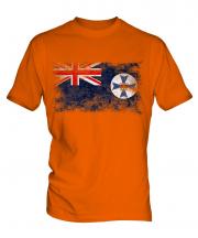 Queensland Distressed Flag Mens T-Shirt