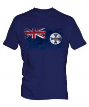 Queensland Distressed Flag Mens T-Shirt