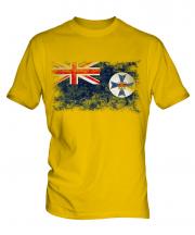 Queensland Distressed Flag Mens T-Shirt