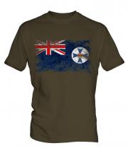 Queensland Distressed Flag Mens T-Shirt
