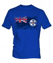 Queensland Distressed Flag Mens T-Shirt