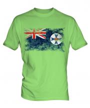 Queensland Distressed Flag Mens T-Shirt