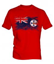 Queensland Distressed Flag Mens T-Shirt