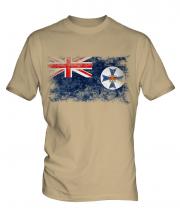 Queensland Distressed Flag Mens T-Shirt