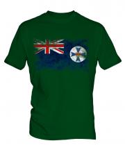 Queensland Distressed Flag Mens T-Shirt