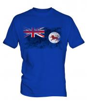 Tasmania Distressed Flag Mens T-Shirt