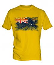 Victoria Distressed Flag Mens T-Shirt