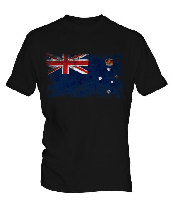 Victoria Distressed Flag Mens T-Shirt