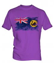 Western Australia Distressed Flag Mens T-Shirt