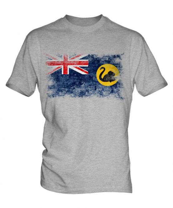 Western Australia Distressed Flag Mens T-Shirt