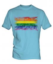 Gay Pride Distressed Flag Mens T-Shirt