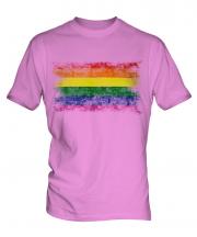 Gay Pride Distressed Flag Mens T-Shirt
