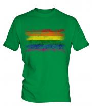 Gay Pride Distressed Flag Mens T-Shirt