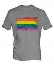 Gay Pride Distressed Flag Mens T-Shirt