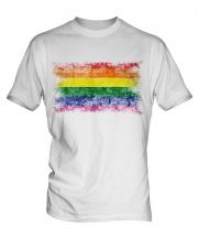 Gay Pride Distressed Flag Mens T-Shirt