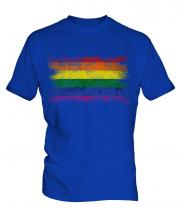 Gay Pride Distressed Flag Mens T-Shirt