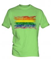 Gay Pride Distressed Flag Mens T-Shirt