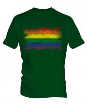 Gay Pride Distressed Flag Mens T-Shirt