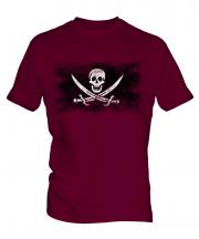 Pirate Distressed Flag Mens T-Shirt